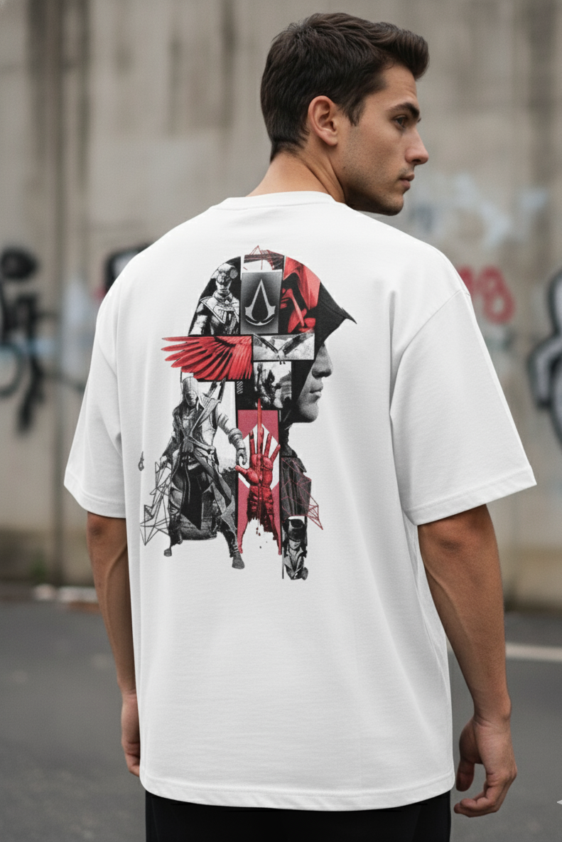 🕊️ Assassin's Creed: The Brotherhood Montage Oversized Tee