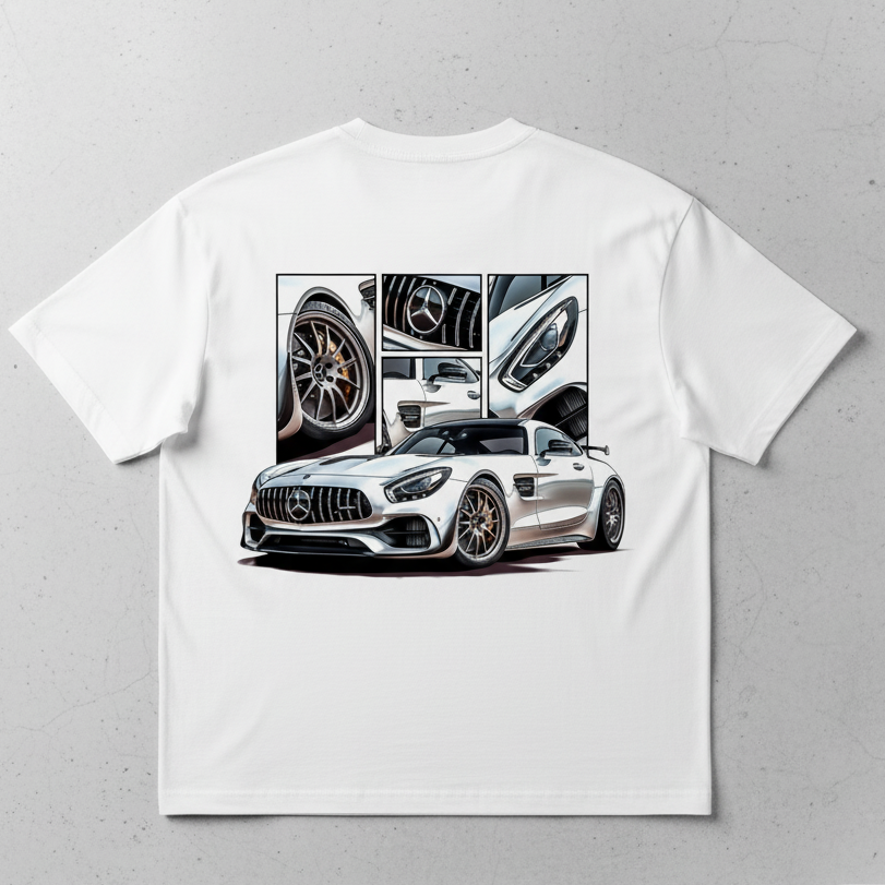 🏁 Mercedes-AMG GT: Pure Performance Oversized Tee