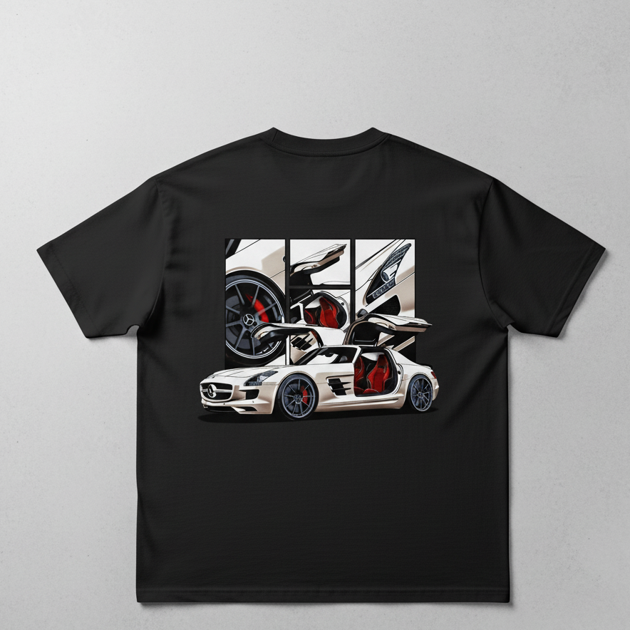 🦅 Mercedes-Benz SLS AMG: Gullwing Icon Oversized Tee