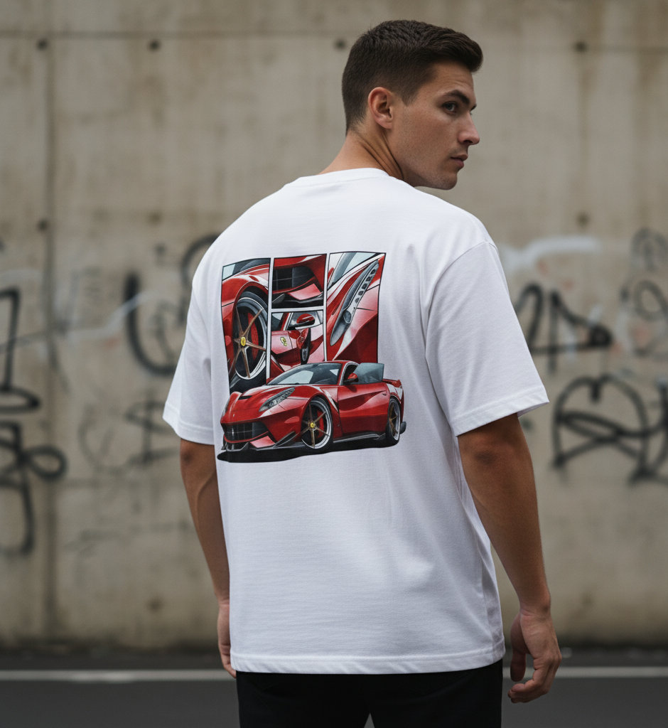 🇮🇹 Ferrari: Prancing Horse Oversized Tee