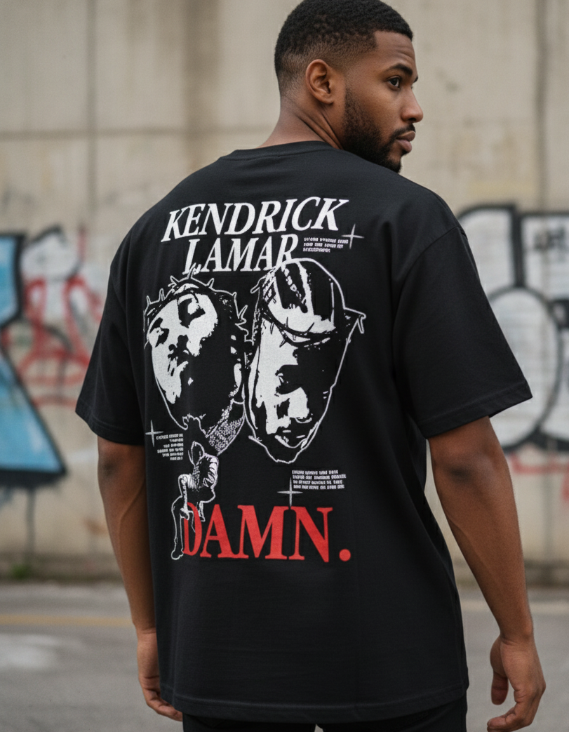 🎤 Kendrick Lamar: DAMN. Graphic Oversized Tee