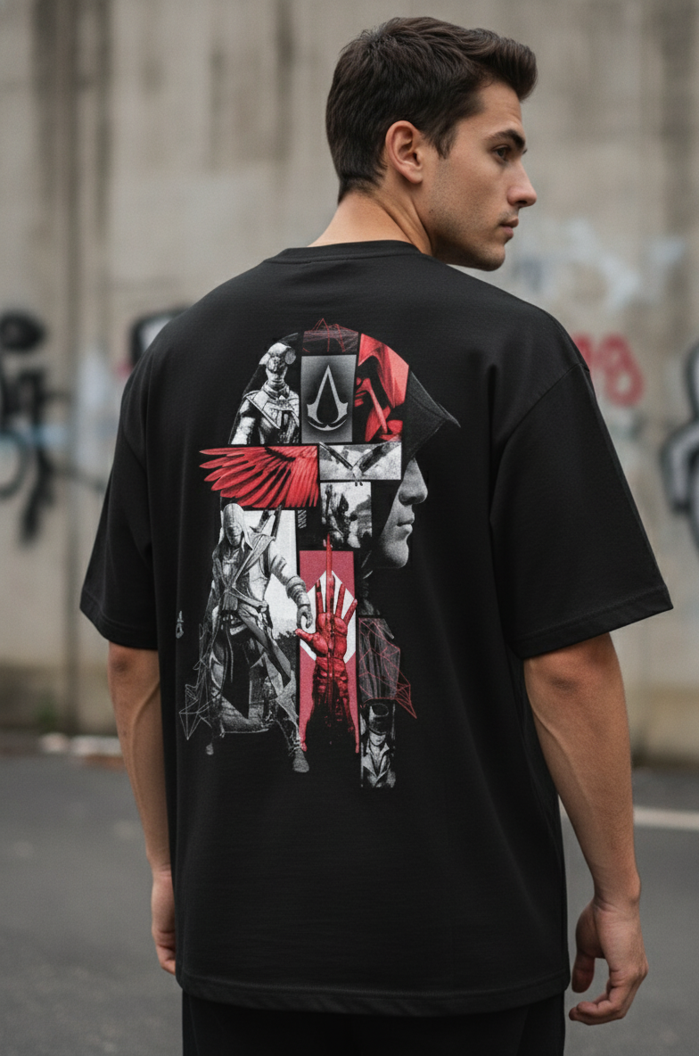 🕊️ Assassin's Creed: The Brotherhood Montage Oversized Tee
