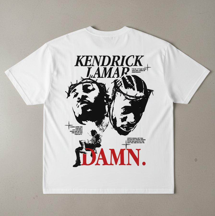 🎤 Kendrick Lamar: DAMN. Graphic Oversized Tee