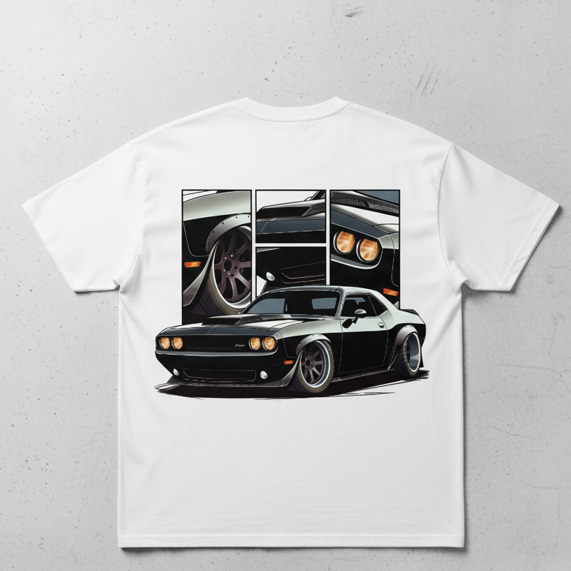 🔥 Dodge Challenger: Vintage Muscle Oversized Tee