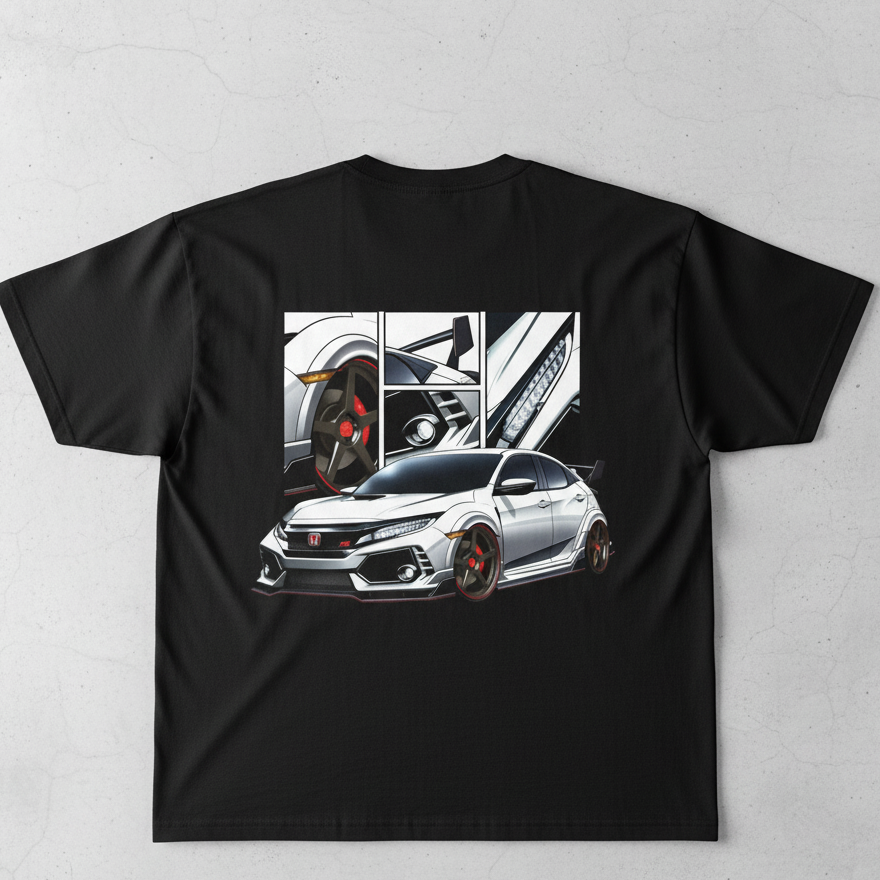 🔴 Honda Civic Type R: Hot Hatch Hero Oversized Tee
