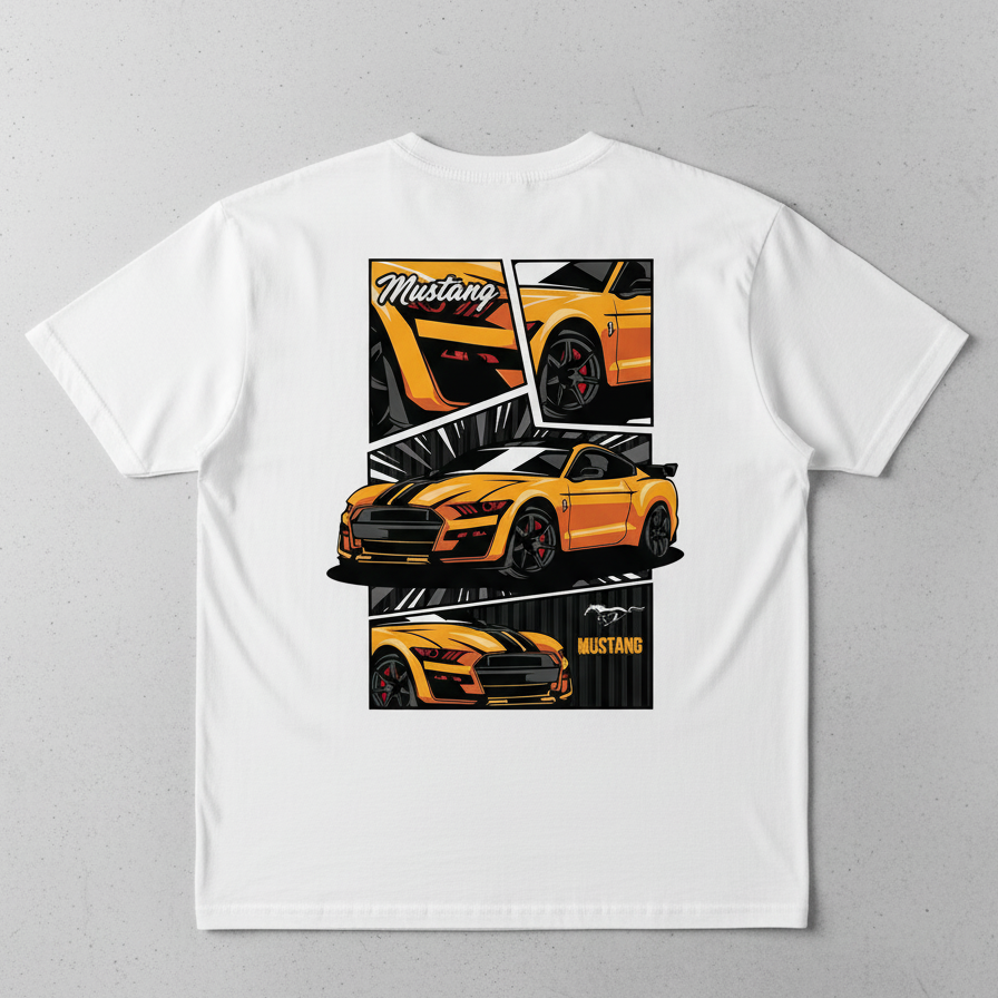 💥 Ford Mustang: Comic Power Oversized Tee