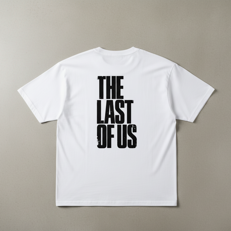 🎮 TLOU Fan Gear: The Last of Us Iconic Back Print Tee(WHITE)