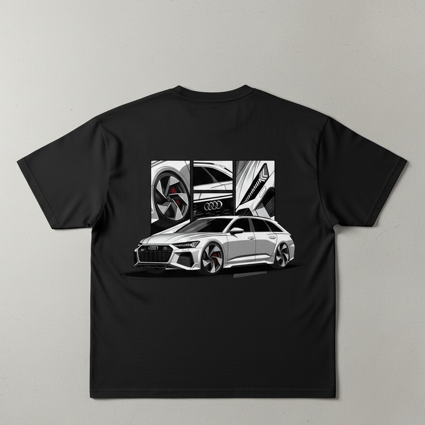 🚀 Audi RS 6 Avant: Family Hauler Beast Oversized Tee