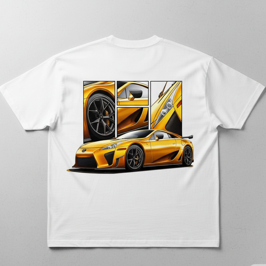 🏎️ Lexus LFA: Golden Legend Oversized Tee