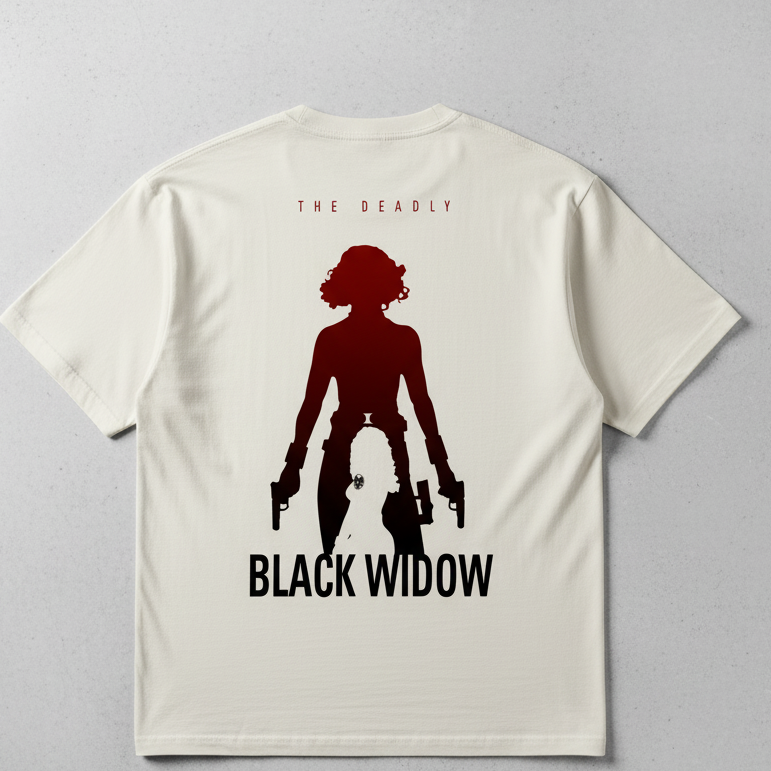 🕷️ Black Widow: The Deadly Oversized Tee
