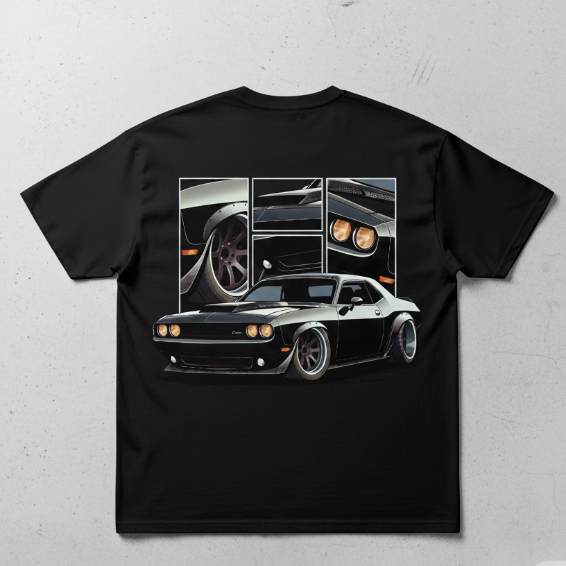 🔥 Dodge Challenger: Vintage Muscle Oversized Tee