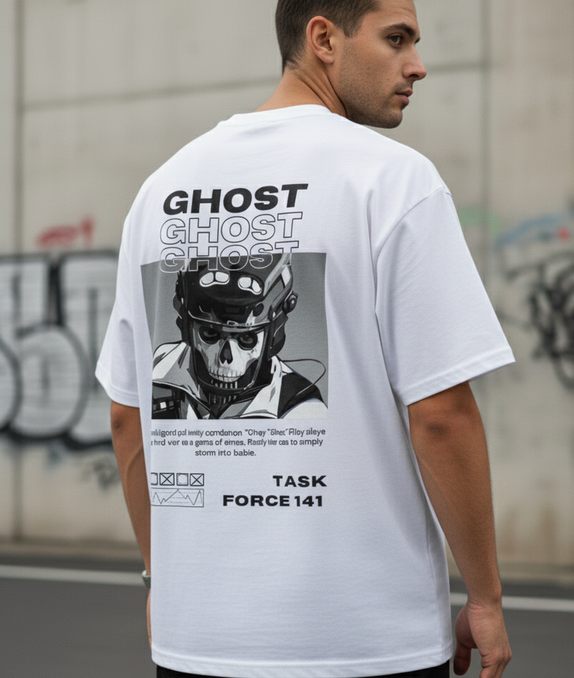 💀 Task Force 141 "Ghost" Oversized Tee