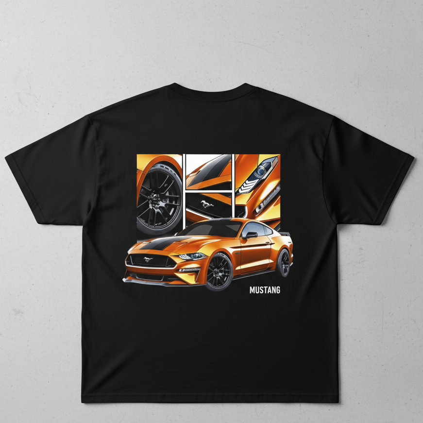 🍊 Ford Mustang GT: Modern Muscle Oversized Tee