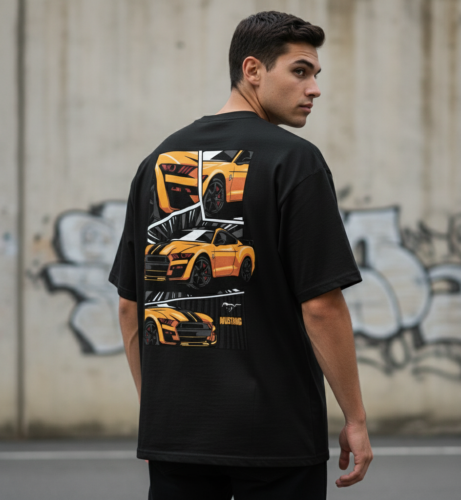 💥 Ford Mustang: Comic Power Oversized Tee