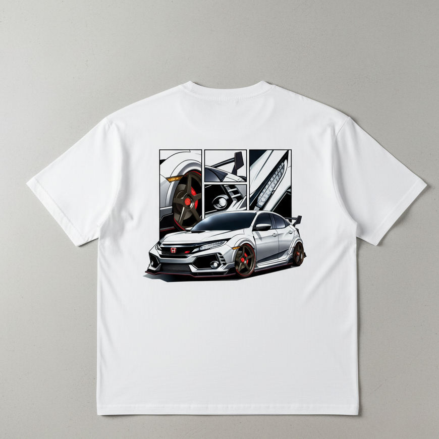 🔴 Honda Civic Type R: Hot Hatch Hero Oversized Tee