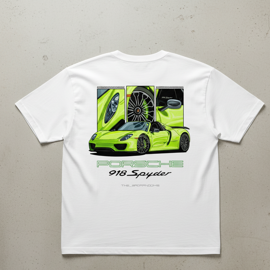 ⚡ Porsche 918 Spyder: Hybrid Hypercar Oversized Tee