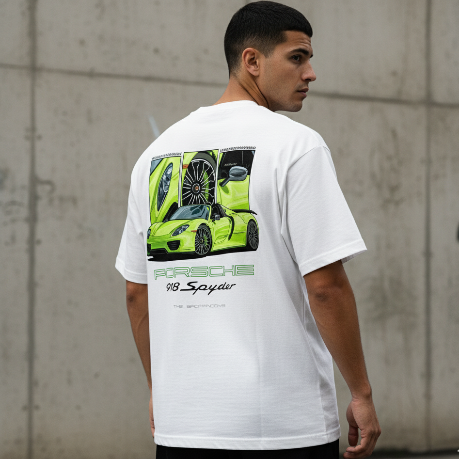 ⚡ Porsche 918 Spyder: Hybrid Hypercar Oversized Tee