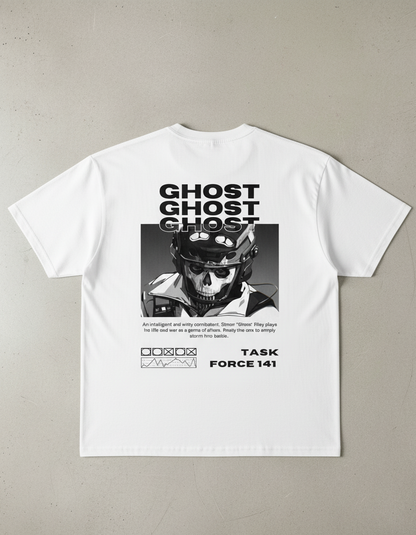 💀 Task Force 141 "Ghost" Oversized Tee