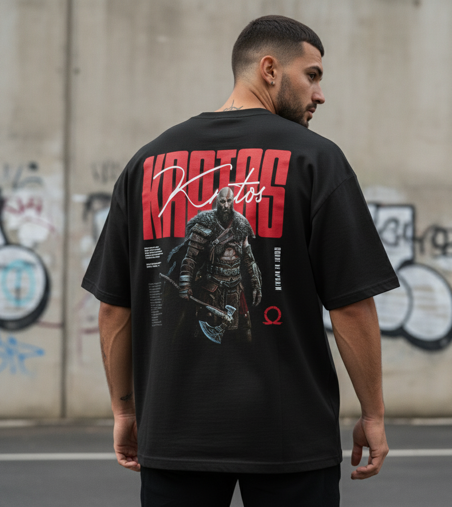 🔱 Kratos: God of War Oversized Tee