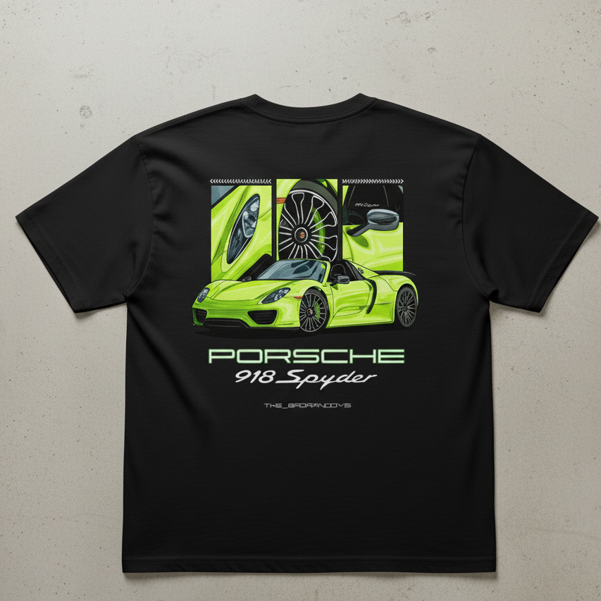 ⚡ Porsche 918 Spyder: Hybrid Hypercar Oversized Tee