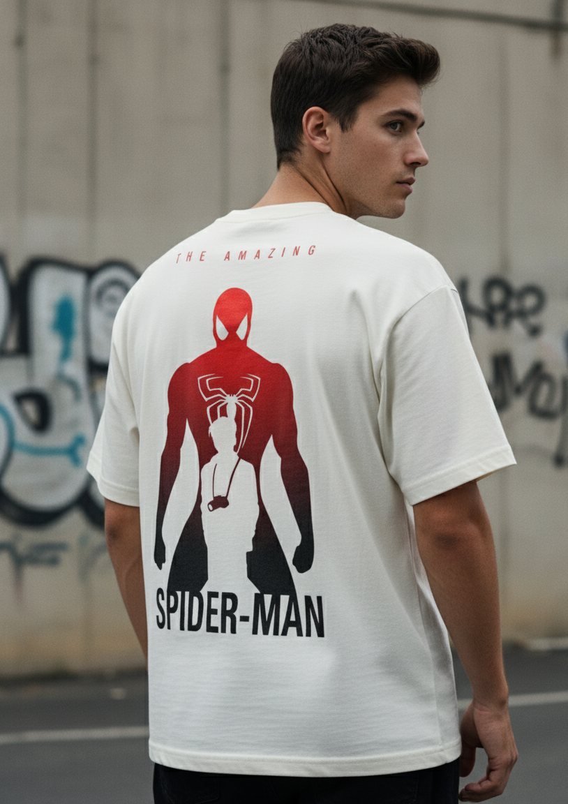🕸️ Spider-Man: Peter Parker's Dual Life Oversized Tee