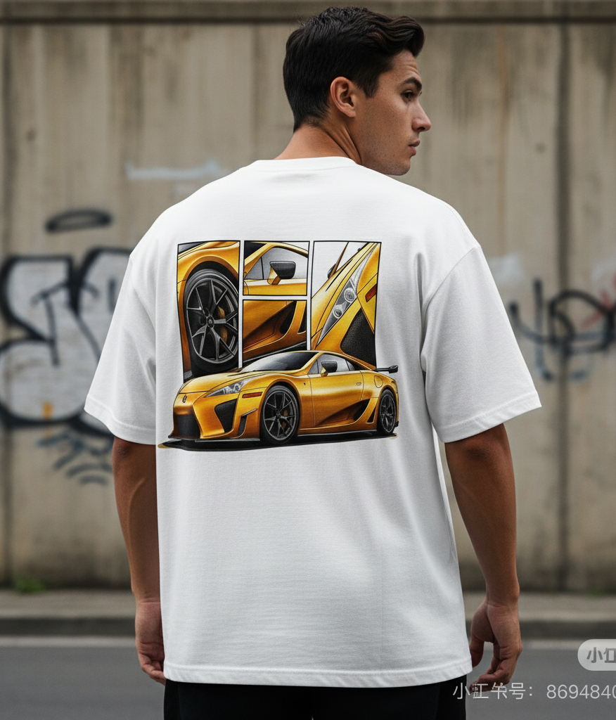 🏎️ Lexus LFA: Golden Legend Oversized Tee