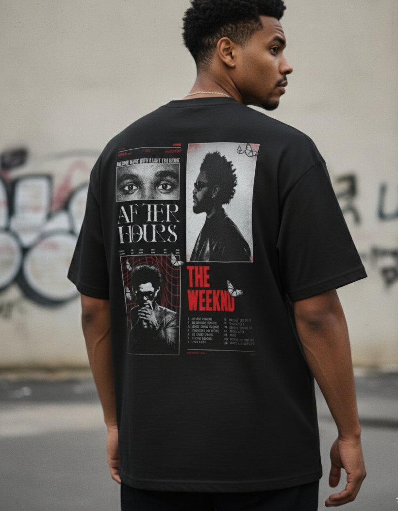 🌃 The Weeknd: After Hours Cinematic Oversized Tee