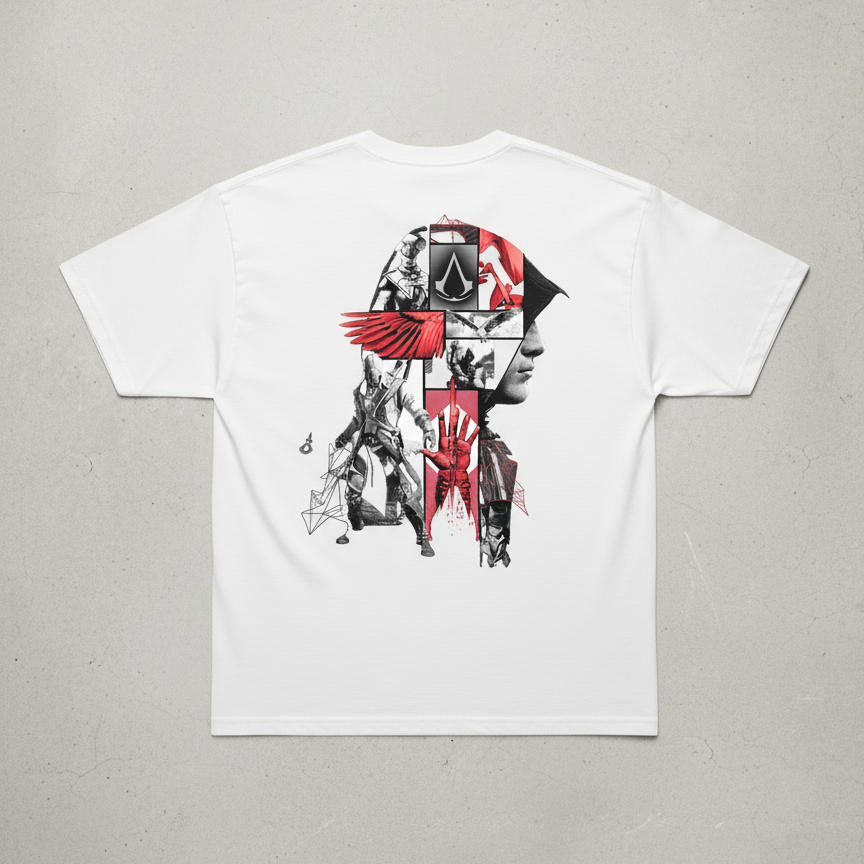 🕊️ Assassin's Creed: The Brotherhood Montage Oversized Tee
