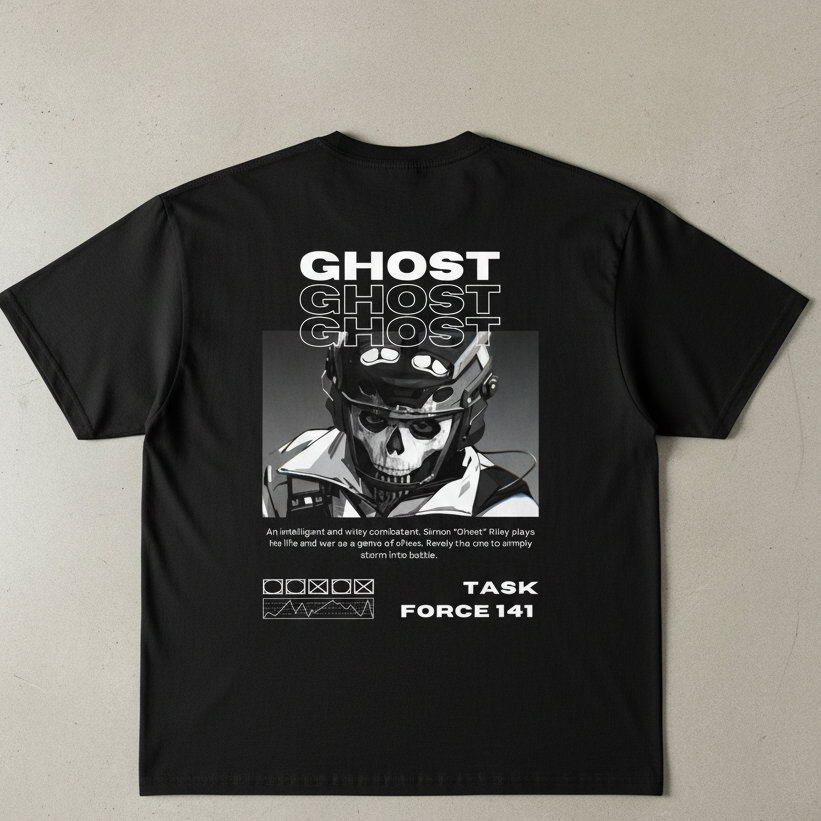 💀 Task Force 141 "Ghost" Oversized Tee