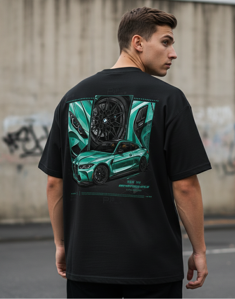 ⚡ BMW M4 Competition: Blueprint Oversized Tee