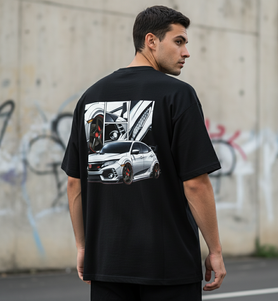 🔴 Honda Civic Type R: Hot Hatch Hero Oversized Tee