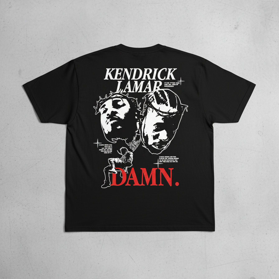 🎤 Kendrick Lamar: DAMN. Graphic Oversized Tee