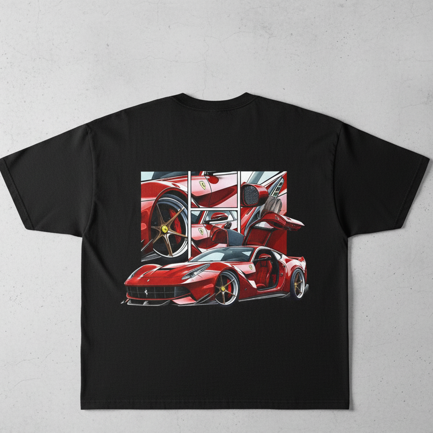 🇮🇹 Ferrari: Prancing Horse Oversized Tee