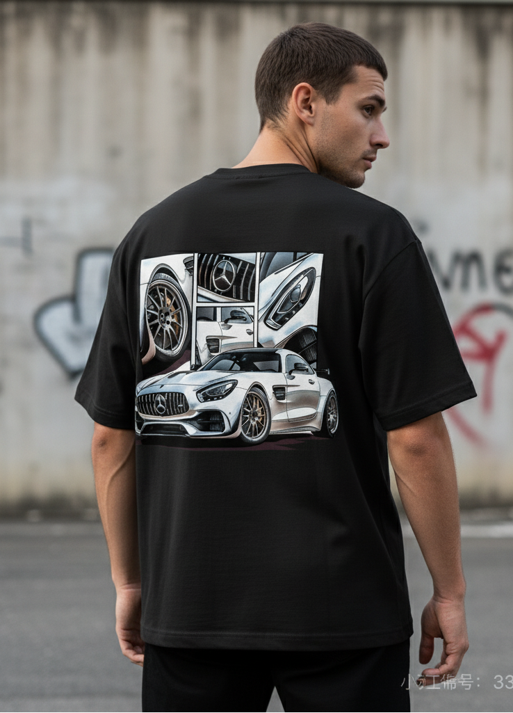 🏁 Mercedes-AMG GT: Pure Performance Oversized Tee