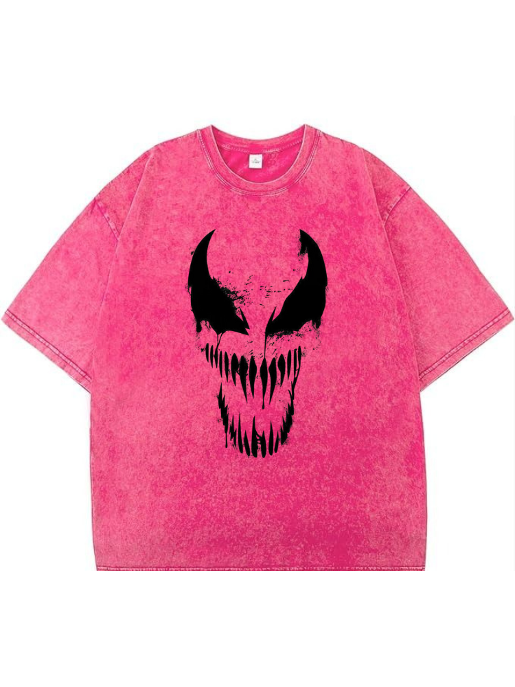 😈 Venom: Lethal Grin Acid Wash Oversized Tee