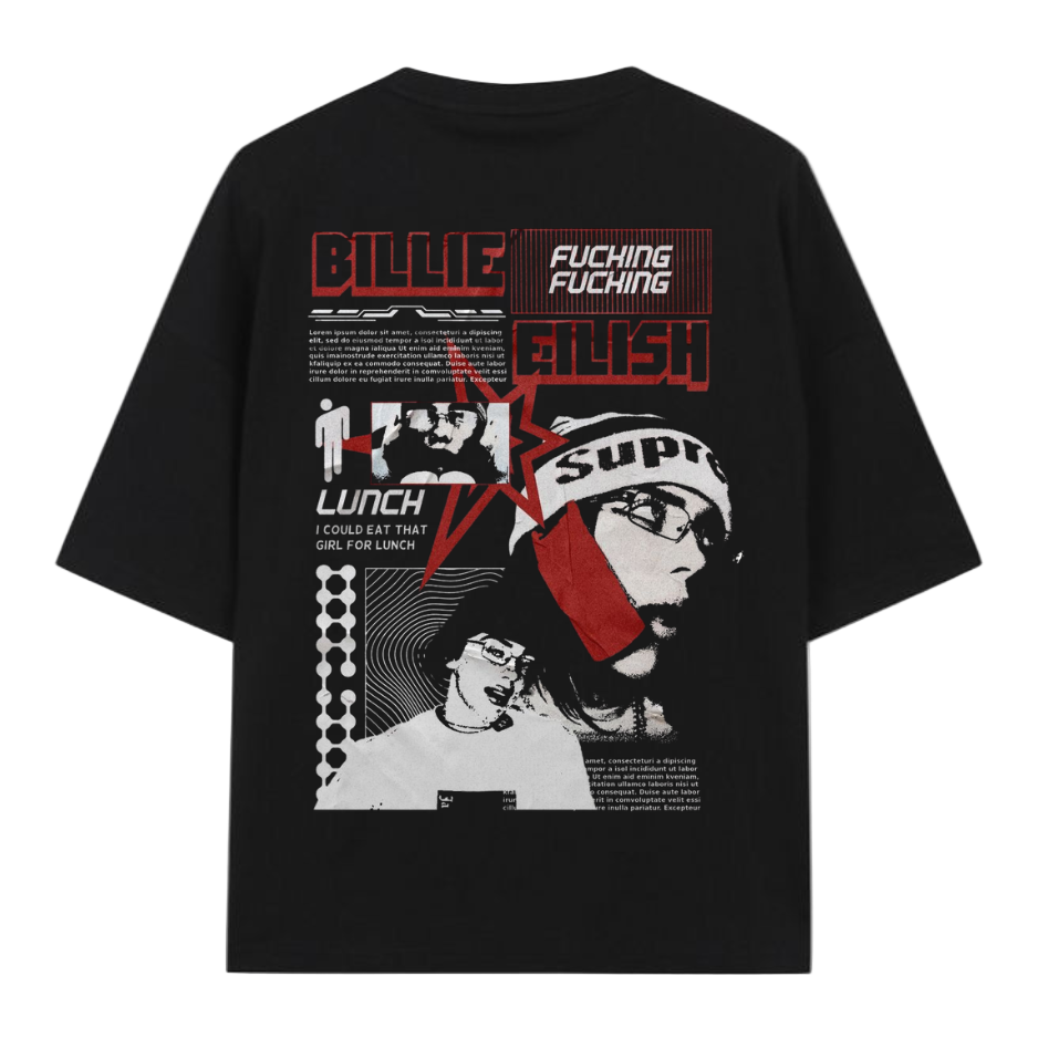 🖤 Fading Away: Existential Panel Oversized Tee