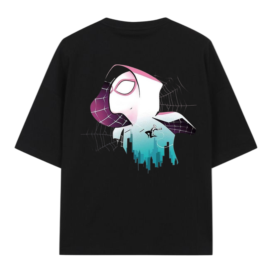 🕷️ 1. The Spider-Gwen "Across the Spider-Verse" Tee