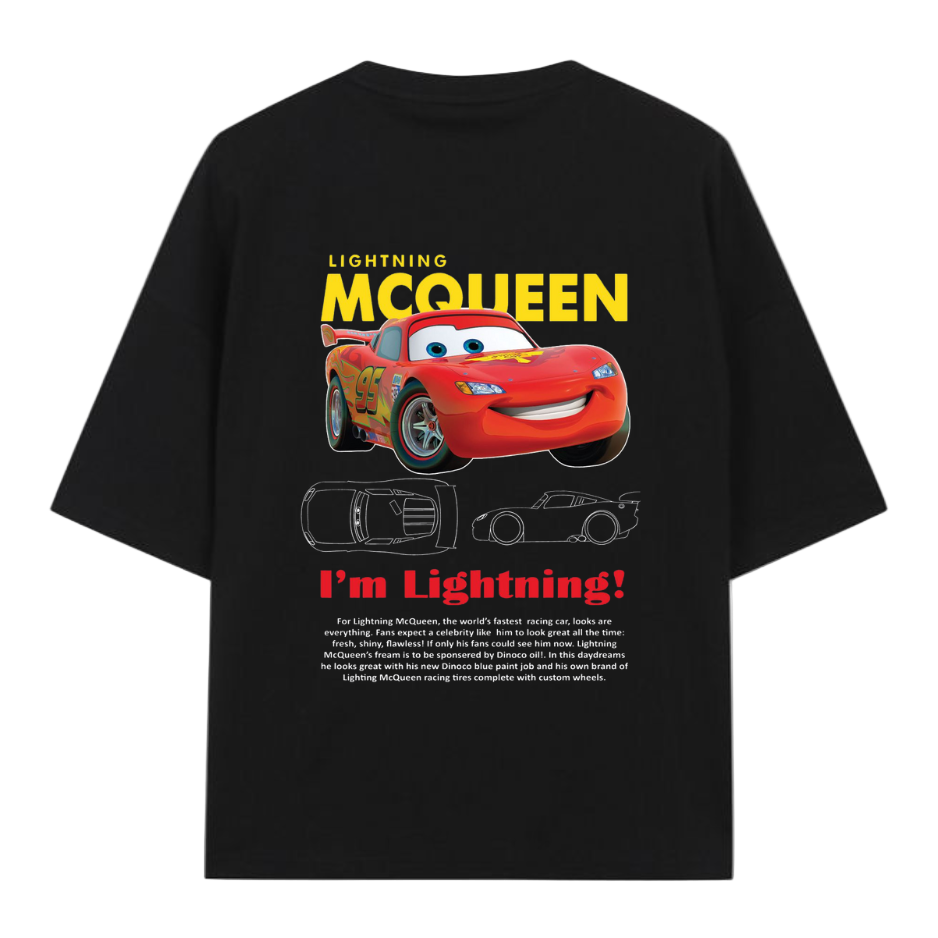 ⚡️ Ultimate Comfort: Lightning McQueen Oversized Tee ⚡️