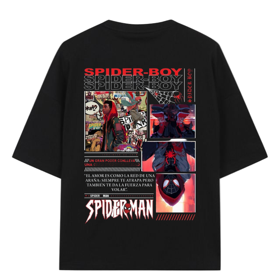 🕷️ Swing into Style: Spider-Boy/Spider-Man Oversized Tee 🕷️