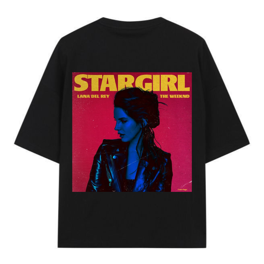 🌟 Stargirl (Lana Del Rey/The Weeknd) Oversized Tee (Black)