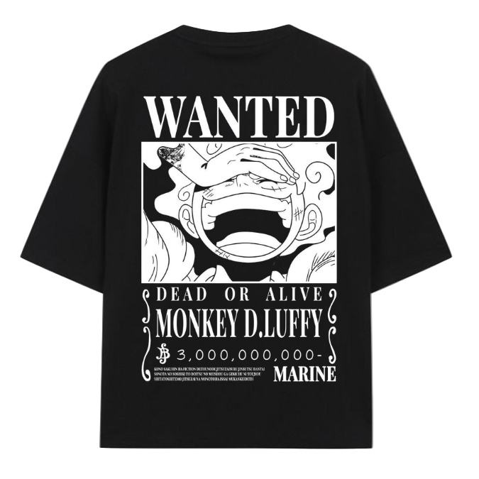 🏴☠️ One Piece: Luffy Wanted Poster Oversized Tee