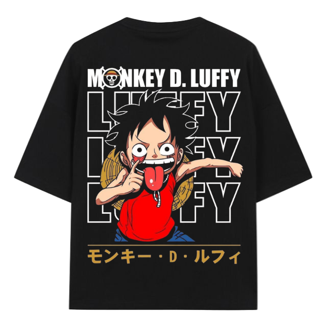 🏴☠️ One Piece: Mischievous Luffy Oversized Tee