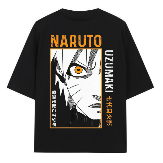 🦊 Naruto Uzumaki: Nine-Tails Power Oversized Tee