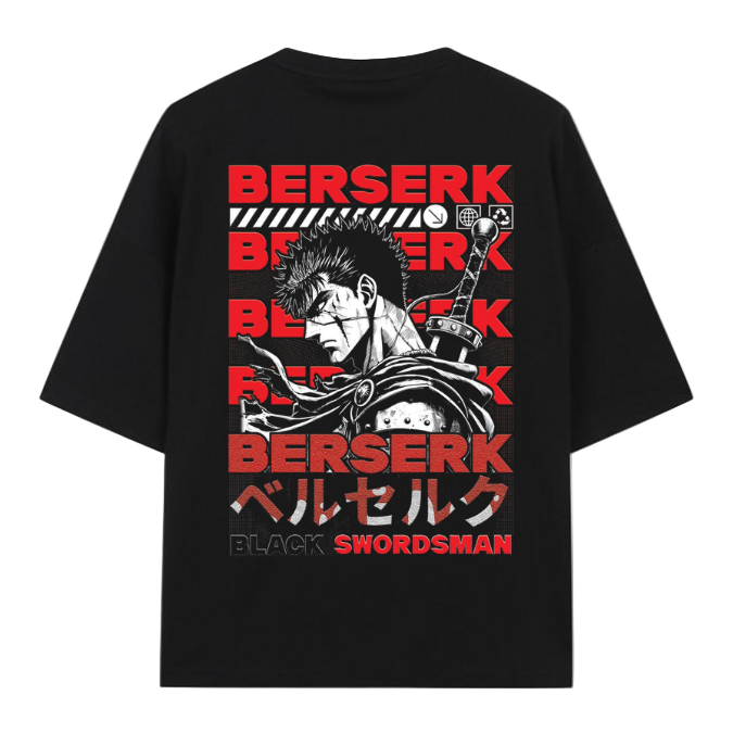 🌑 Berserk: Black Swordsman Oversized Tee