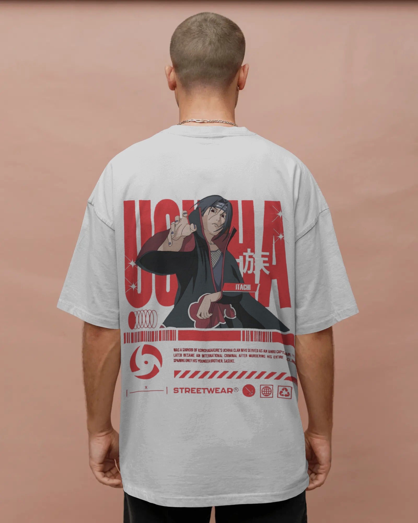 👁️ Itachi Uchiha: Scarlet Legacy Oversized Tee